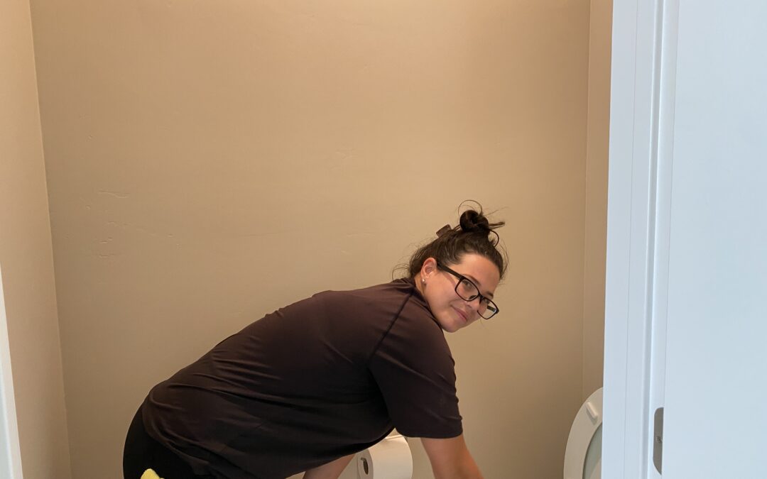 3 things: cleaning ceiling fans, floors and baseboards
