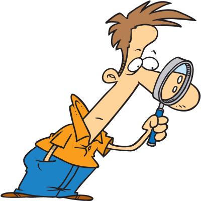 Man with a magnifying glass