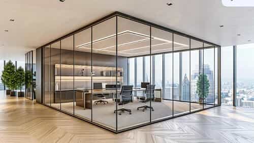 Interior glass at office