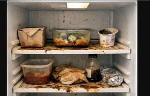 dirty office fridge