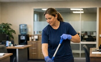 woman mopping k